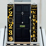 Maxbell 1 Pair New Year Porch Sign Banners Couplet Decor for Festival Doorway Garden Style E