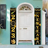 Maxbell 1 Pair New Year Porch Sign Banners Couplet Decor for Festival Doorway Garden Style E