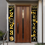 Maxbell 1 Pair New Year Porch Sign Banners Couplet Decor for Festival Doorway Garden Style E