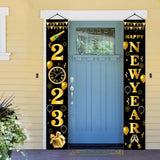 Maxbell 1 Pair New Year Porch Sign Banners Couplet Decor for Festival Doorway Garden Style E