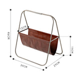Maxbell Magazine Rack Floor Stand Ornament Handmade Newspapers Storage Holder Basket