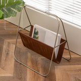 Maxbell Magazine Rack Floor Stand Ornament Handmade Newspapers Storage Holder Basket