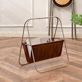 Maxbell Magazine Rack Floor Stand Ornament Handmade Newspapers Storage Holder Basket