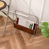 Maxbell Magazine Rack Floor Stand Ornament Handmade Newspapers Storage Holder Basket