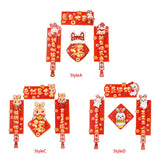 Maxbell Chinese New Year Couplets Traditional Spring Festival Porch Sign for StyleA