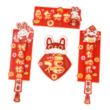 Maxbell Chinese New Year Couplets Traditional Spring Festival Porch Sign for StyleA