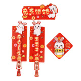Maxbell Chinese New Year Couplets Traditional Spring Festival Porch Sign for StyleD