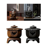 Maxbell Antique Incense Burner Centerpiece Gift Censer for Patio Desktop Garden Brown