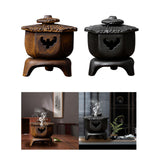 Maxbell Antique Incense Burner Centerpiece Gift Censer for Patio Desktop Garden Brown