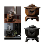 Maxbell Antique Incense Burner Centerpiece Gift Censer for Patio Desktop Garden Brown