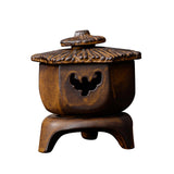 Maxbell Antique Incense Burner Centerpiece Gift Censer for Patio Desktop Garden Brown