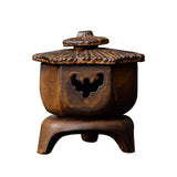 Maxbell Antique Incense Burner Centerpiece Gift Censer for Patio Desktop Garden Brown