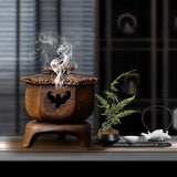 Maxbell Antique Incense Burner Centerpiece Gift Censer for Patio Desktop Garden Brown