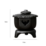 Maxbell Antique Incense Burner Centerpiece Gift Censer for Patio Desktop Garden Black