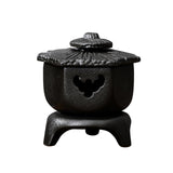 Maxbell Antique Incense Burner Centerpiece Gift Censer for Patio Desktop Garden Black