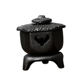 Maxbell Antique Incense Burner Centerpiece Gift Censer for Patio Desktop Garden Black