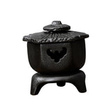 Maxbell Antique Incense Burner Centerpiece Gift Censer for Patio Desktop Garden Black