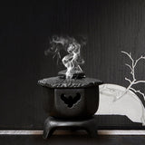 Maxbell Antique Incense Burner Centerpiece Gift Censer for Patio Desktop Garden Black