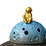 Maxbell Astronaut Incense Holder Burner UFO Censer for Hotel Relaxation Office