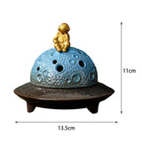 Maxbell Astronaut Incense Holder Burner UFO Censer for Hotel Relaxation Office
