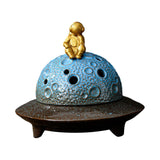 Maxbell Astronaut Incense Holder Burner UFO Censer for Hotel Relaxation Office