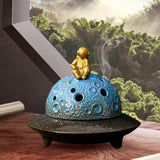 Maxbell Astronaut Incense Holder Burner UFO Censer for Hotel Relaxation Office