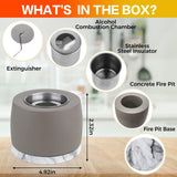 Maxbell Indoor Fire Pit Party Office Fire Concrete Bowl Pot Tabletop Fireplace