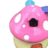 Maxbell Mini Mushroom House Miniature Figurine Mushroom Model for Bonsai Decoration Pink