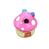 Maxbell Mini Mushroom House Miniature Figurine Mushroom Model for Bonsai Decoration Pink