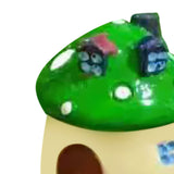 Maxbell Mini Mushroom House Miniature Figurine Mushroom Model for Bonsai Decoration Green