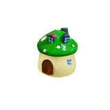 Maxbell Mini Mushroom House Miniature Figurine Mushroom Model for Bonsai Decoration Green