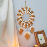 Maxbell Tassel Tapestry Wall Mounted Makeup Mirror Decoration for Guest Bathroom