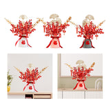 Maxbell Red Chinese New Year Decoration Spring Festival Bonsai Table Centerpiece White