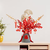 Maxbell Red Chinese New Year Decoration Spring Festival Bonsai Table Centerpiece Gray