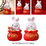 Maxbell Lucky Rabbit Statue Indoor Money Box Figurine for Store Desktop Office Lucky 16cmx16cmx24cm