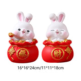 Maxbell Lucky Rabbit Statue Indoor Money Box Figurine for Store Desktop Office Lucky 16cmx16cmx24cm