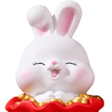 Maxbell Lucky Rabbit Statue Indoor Money Box Figurine for Store Desktop Office Money 11cmx11cmx18cm
