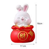 Maxbell Lucky Rabbit Statue Indoor Money Box Figurine for Store Desktop Office Money 11cmx11cmx18cm