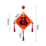 Maxbell Lighted Chinese New Year Hanging Decorations Tassel for Door Home Decoration Black Fu