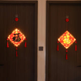 Maxbell Lighted Chinese New Year Hanging Decorations Tassel for Door Home Decoration Black Fu