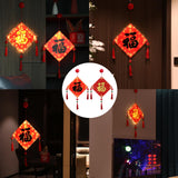 Maxbell Lighted Chinese New Year Hanging Decorations Tassel for Door Home Decoration Black Fu