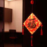 Maxbell Lighted Chinese New Year Hanging Decorations Tassel for Door Home Decoration Black Fu