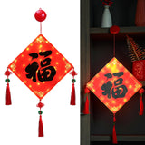 Maxbell Lighted Chinese New Year Hanging Decorations Tassel for Door Home Decoration Black Fu