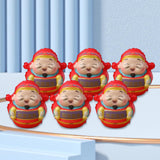Maxbell 6Pcs Traditional Lucky Figurine Statue Sculpture Ornament for Home Office