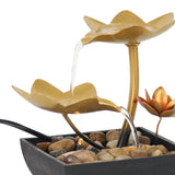 Maxbell Portable Waterfall Zen Meditation Fountain Includes Submersible Pump Lotus