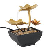 Maxbell Portable Waterfall Zen Meditation Fountain Includes Submersible Pump Lotus