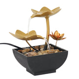 Maxbell Portable Waterfall Zen Meditation Fountain Includes Submersible Pump Lotus