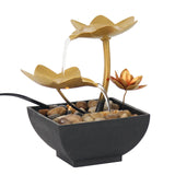 Maxbell Portable Waterfall Zen Meditation Fountain Includes Submersible Pump Lotus