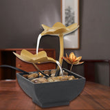 Maxbell Portable Waterfall Zen Meditation Fountain Includes Submersible Pump Lotus