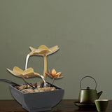 Maxbell Portable Waterfall Zen Meditation Fountain Includes Submersible Pump Lotus